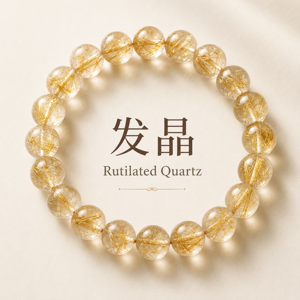 发晶 Rutilated Quartz
